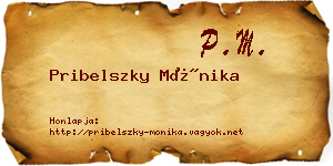 Pribelszky Mónika névjegykártya