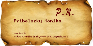 Pribelszky Mónika névjegykártya